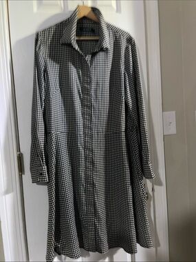 Ralph Lauren Black & White Houndstooth Blouse